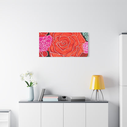 Bold Rose Floral Canvas Print