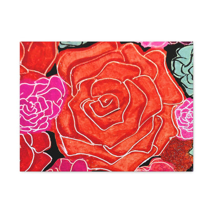 Bold Rose Floral Canvas Print