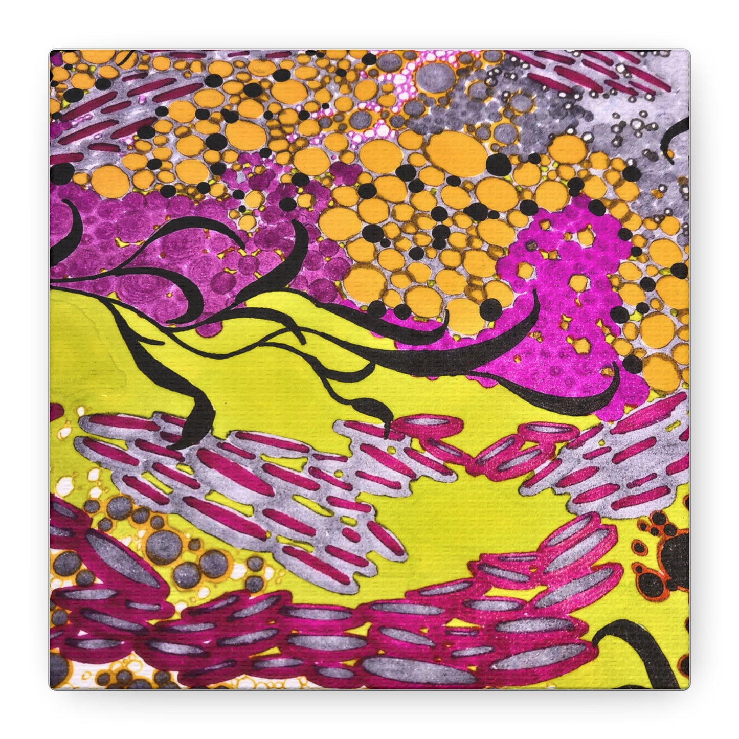 Vibrant Yellow & Magenta Wall Art
