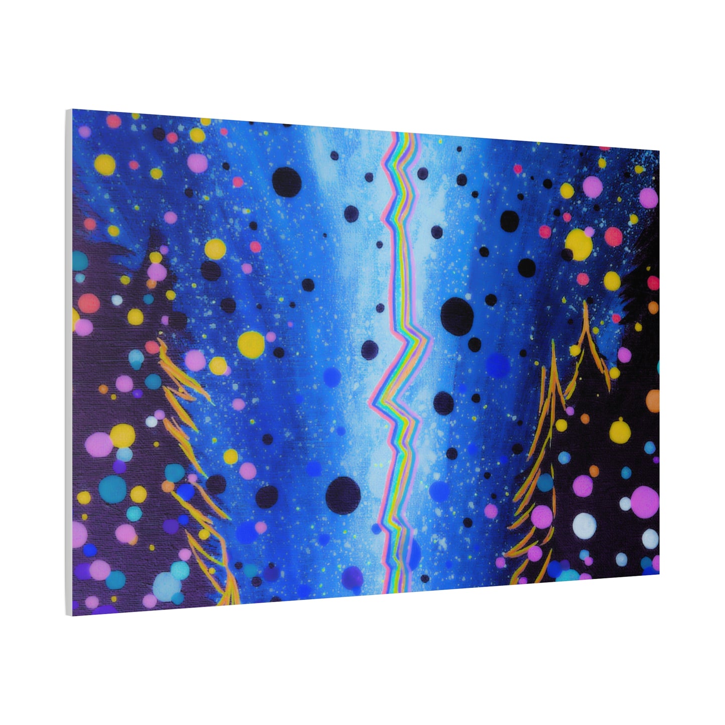 Blue Galaxy Cosmic Night Canvas Art
