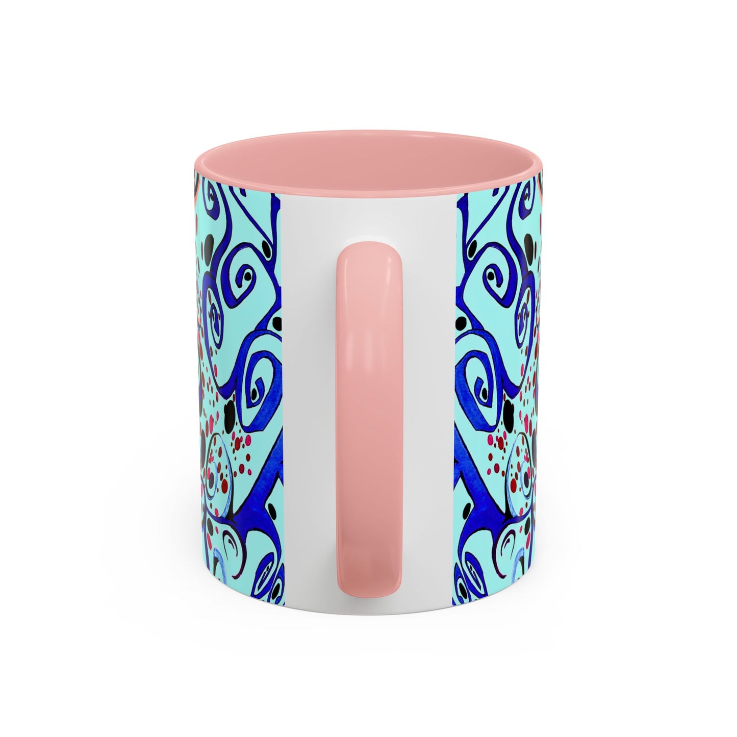 Abstract Floral Accent Coffee Mug