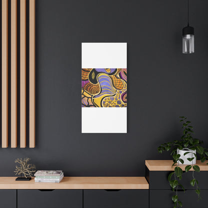 Abstract Gold & Purple Canvas Art