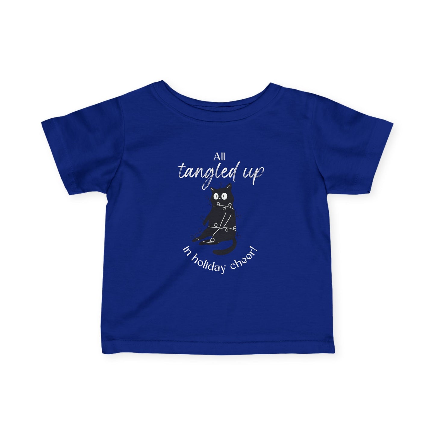 Infant Tee Black Cat Christmas Baby Shirt
