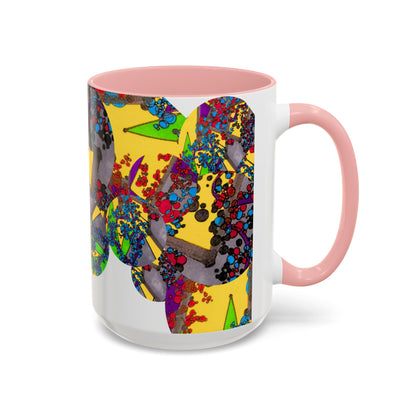 Abstract Colorburst Accent Coffee Mug — Vibrant Pop Art Design