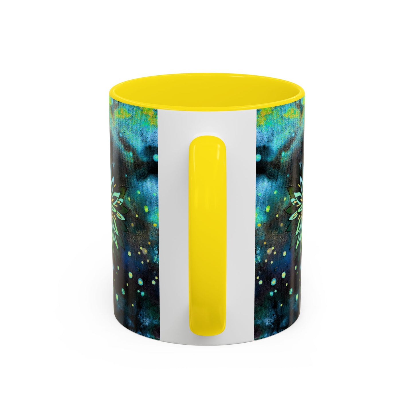 Blue Galaxy Floral Accent Coffee Mug — 11/15oz