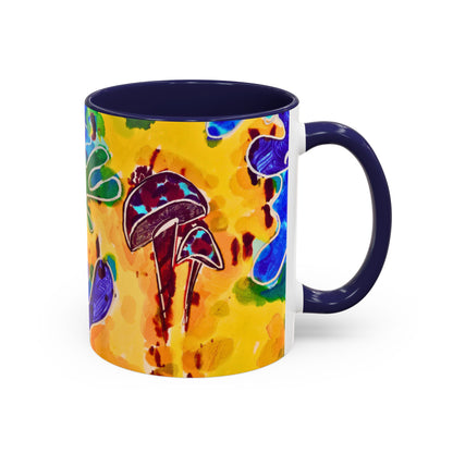 Mug - Colorful Psychedelic Mushroom Accent Coffee Mug (11/15oz)