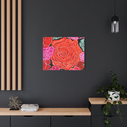 Bold Rose Floral Canvas Print