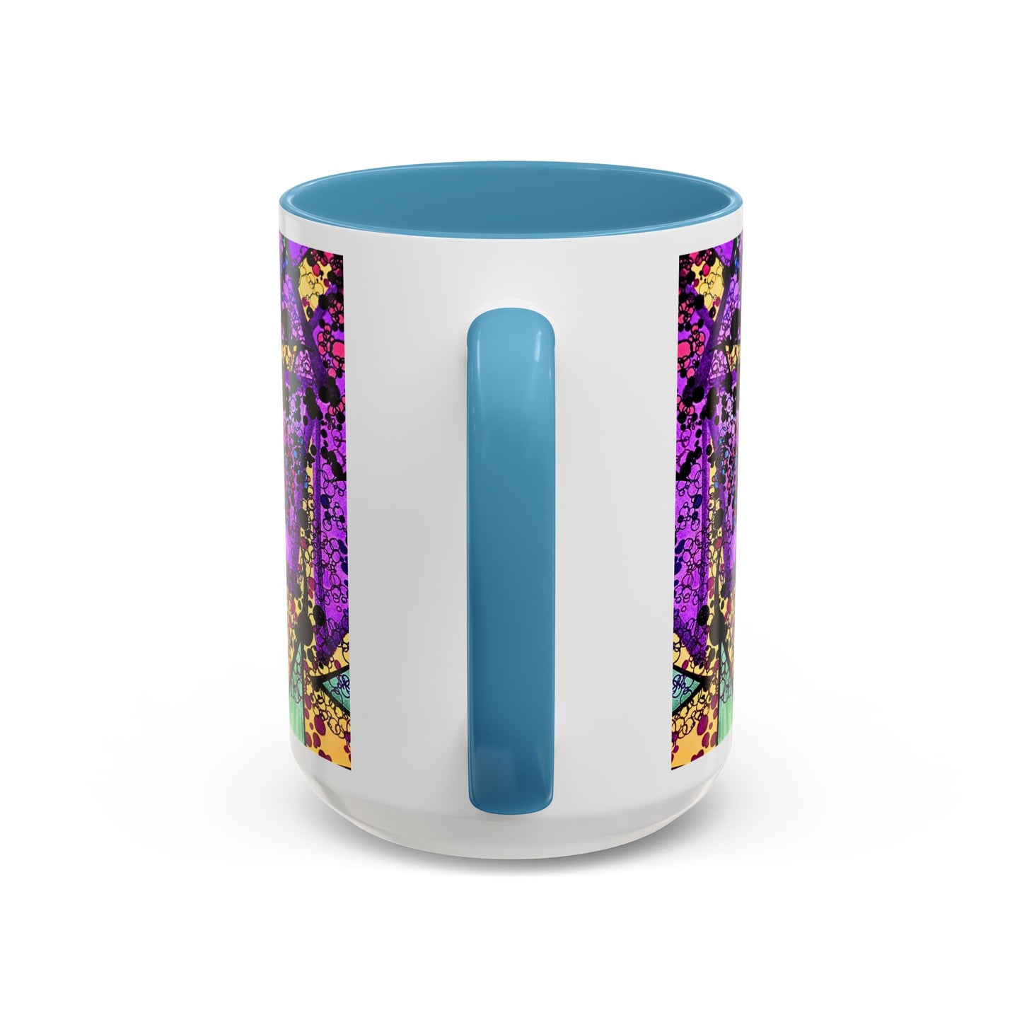 Vibrant Psychedelic Accent Coffee Mug – Colorful Abstract Art (11/15oz)