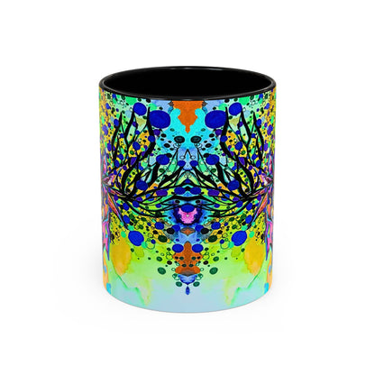 Artistic Floral Coffee Mug — Colorful Watercolor Mandala Accent Mug (11/15oz)