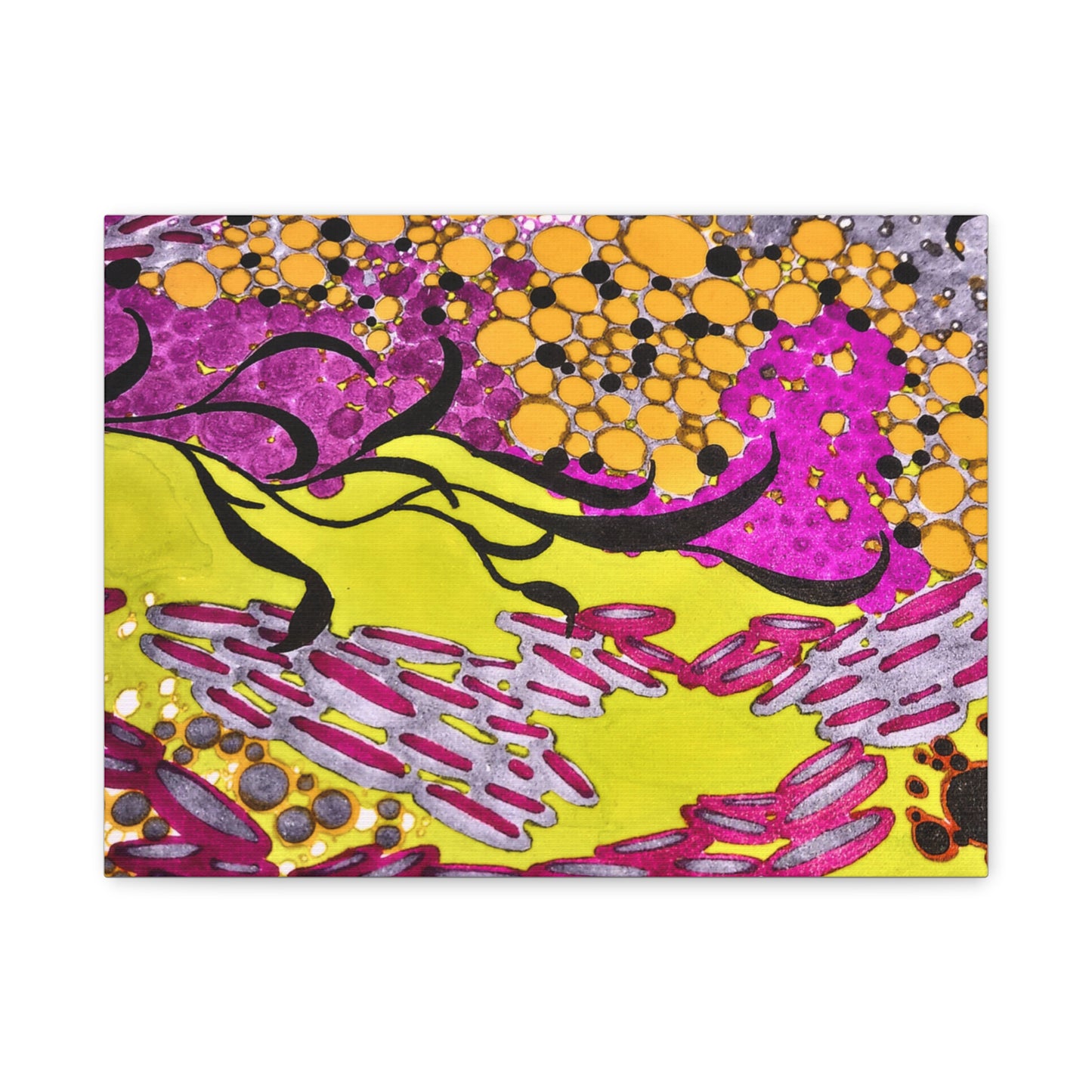 Vibrant Yellow & Magenta Wall Art