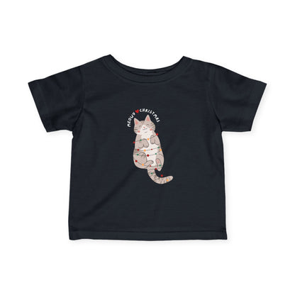 Infant Tee Cat Christmas