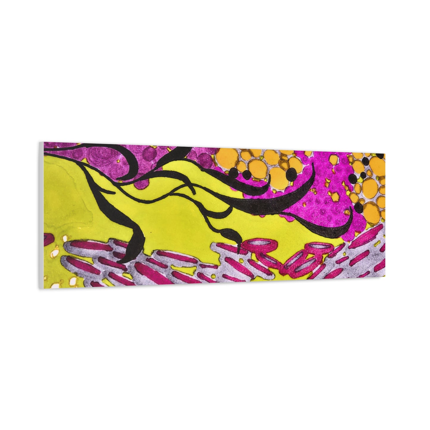 Vibrant Yellow & Magenta Wall Art