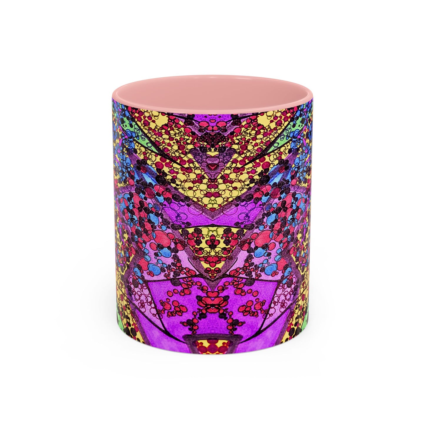 Vibrant Psychedelic Accent Coffee Mug – Colorful Abstract Art (11/15oz)