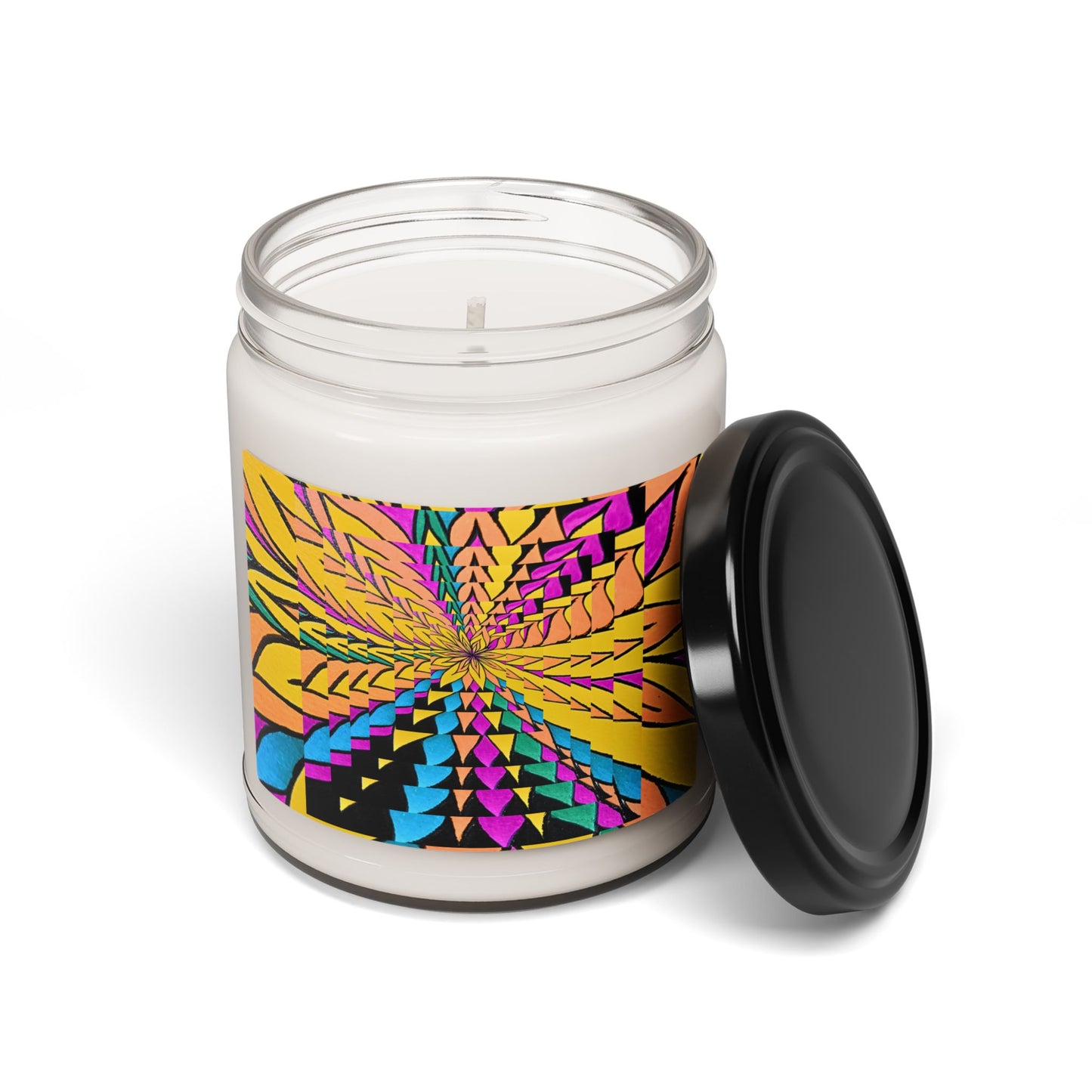 Soy Candle — Psychedelic Geometric Aroma