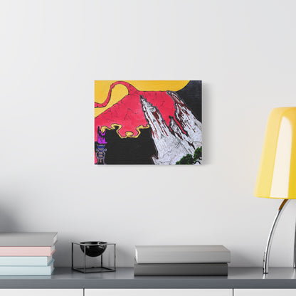 Surreal Mountain Flame Matte Canvas Wall Art