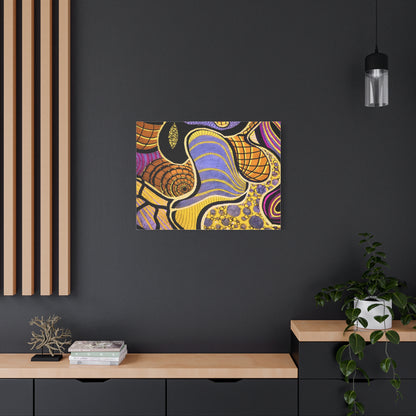 Abstract Gold & Purple Canvas Art
