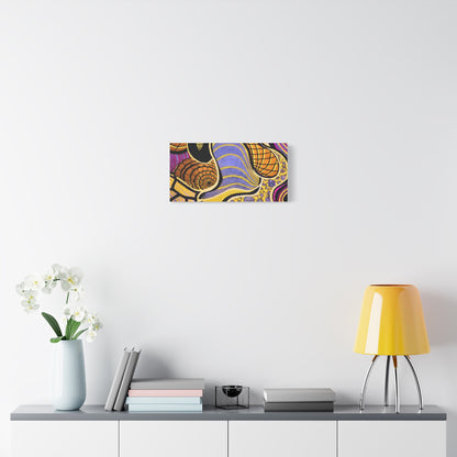 Abstract Gold & Purple Canvas Art