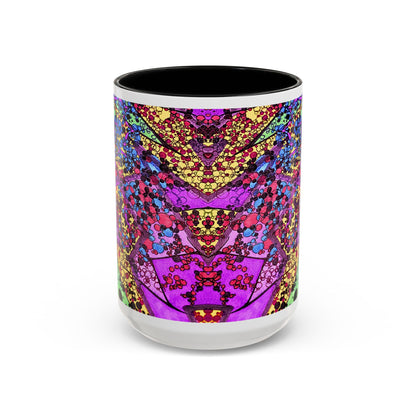 Vibrant Psychedelic Accent Coffee Mug – Colorful Abstract Art (11/15oz)