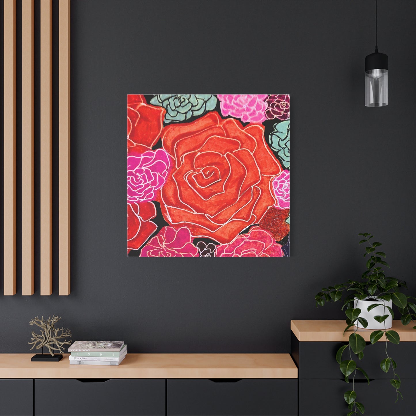 Bold Rose Floral Canvas Print