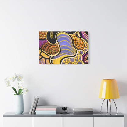 Abstract Gold & Purple Canvas Art