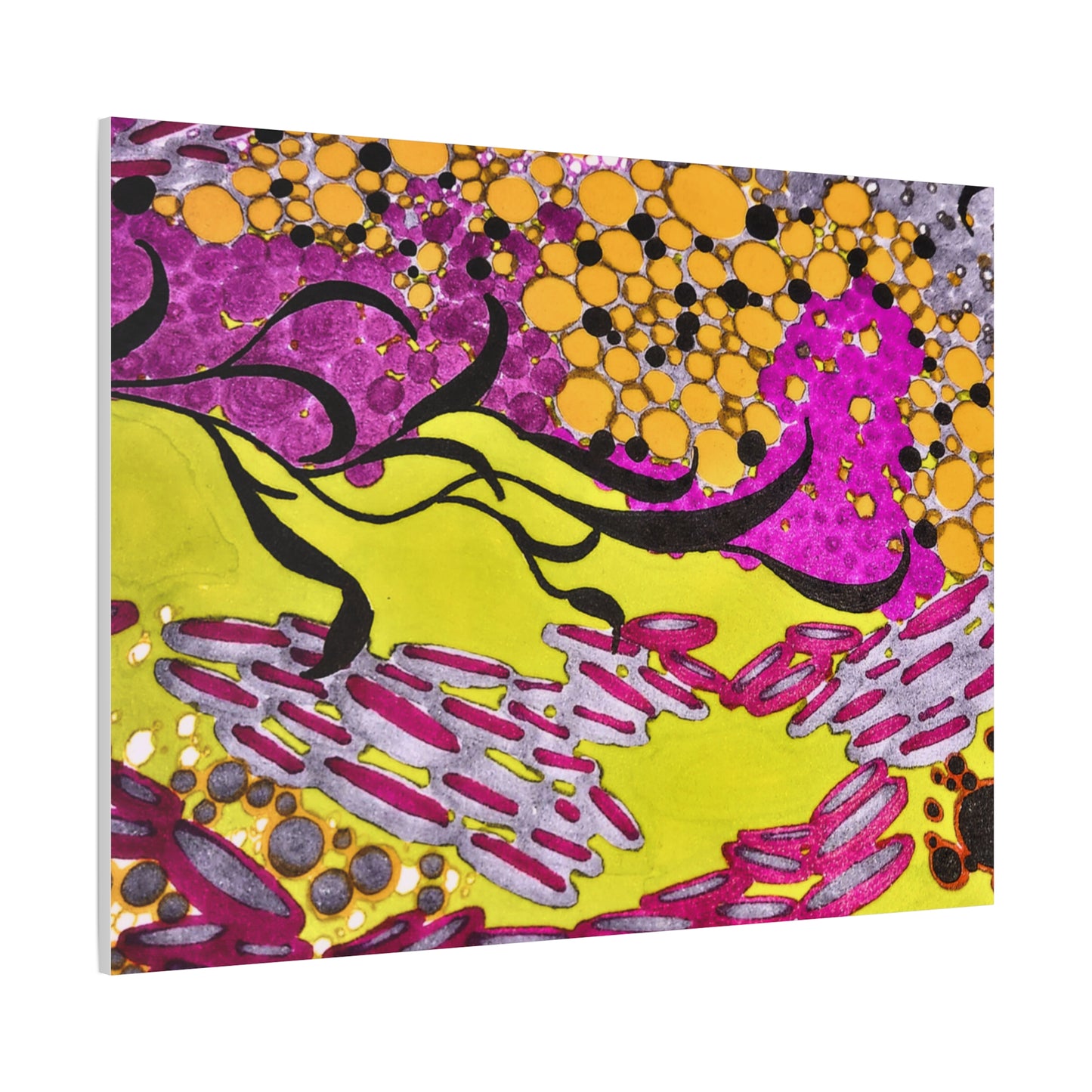 Vibrant Yellow & Magenta Wall Art