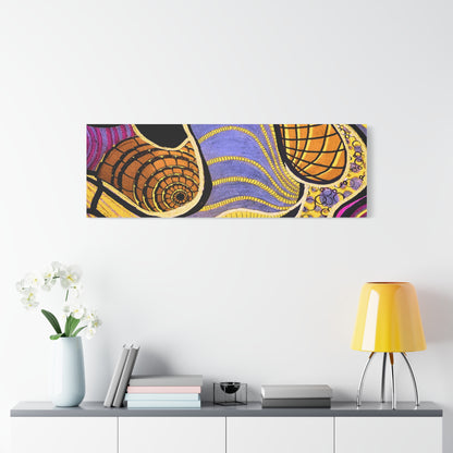 Abstract Gold & Purple Canvas Art