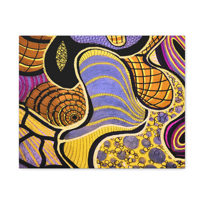 Abstract Gold & Purple Canvas Art