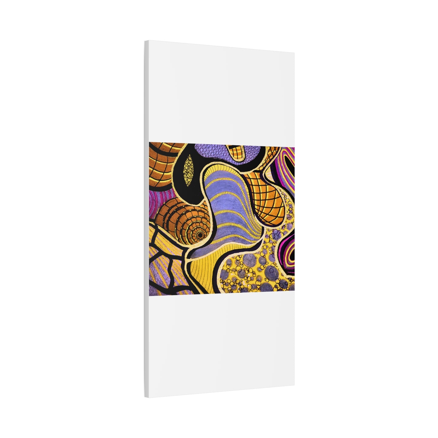Abstract Gold & Purple Canvas Art