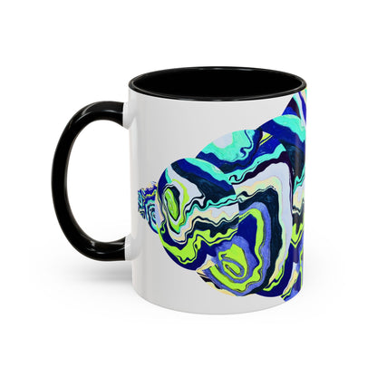 Abstract Ocean Waves Accent Mug