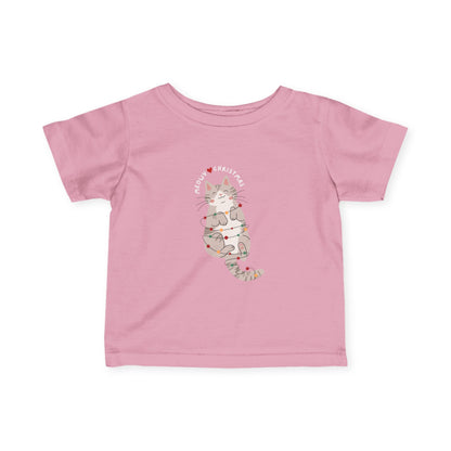 Infant Tee Cat Christmas