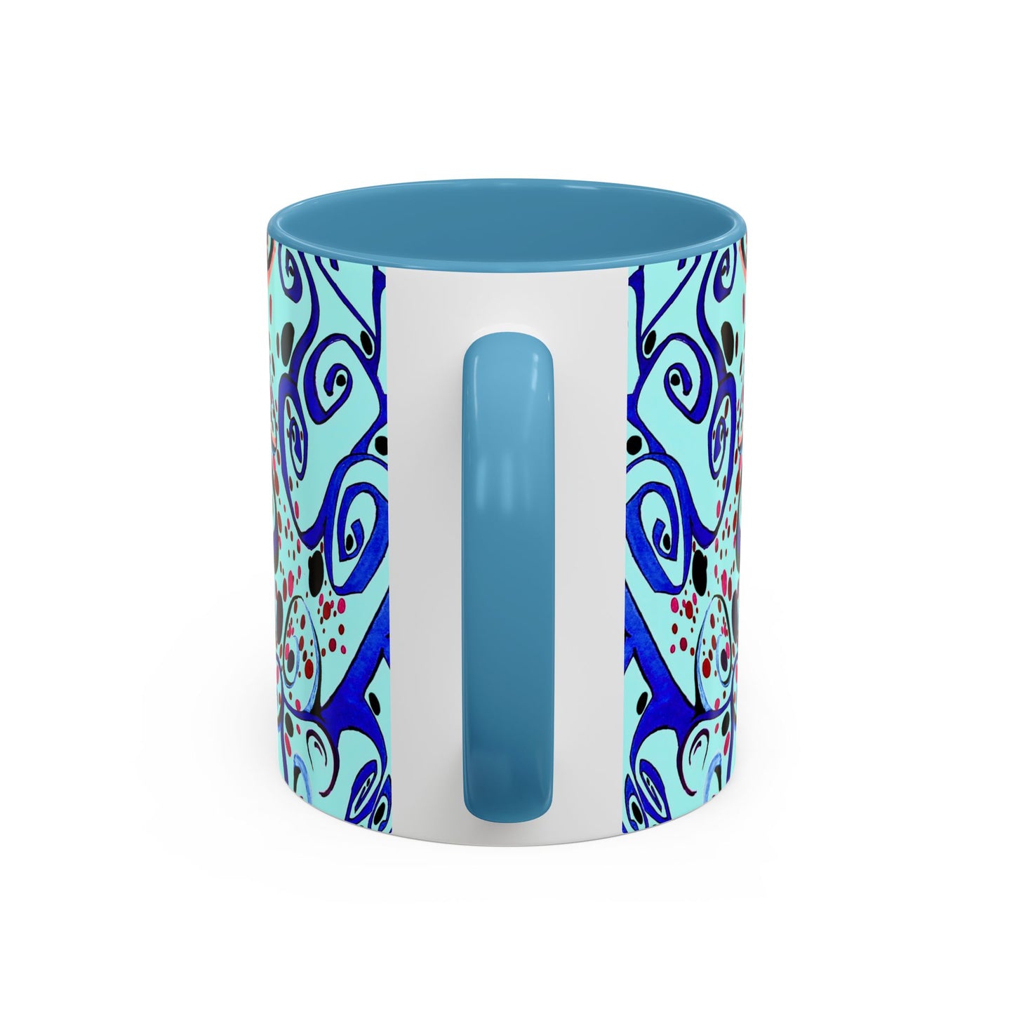 Abstract Floral Accent Coffee Mug