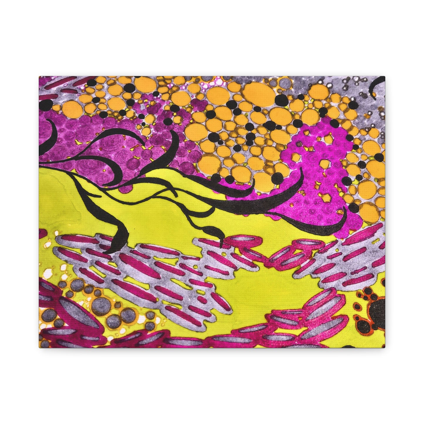 Vibrant Yellow & Magenta Wall Art