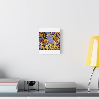 Abstract Gold & Purple Canvas Art