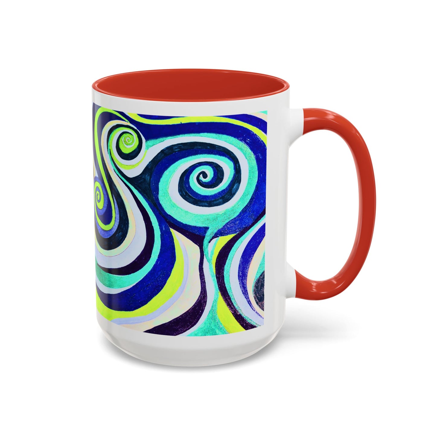 Abstract Swirl Accent Coffee Mug