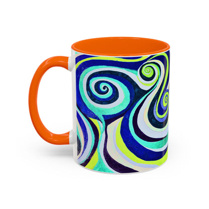 Abstract Swirl Accent Coffee Mug
