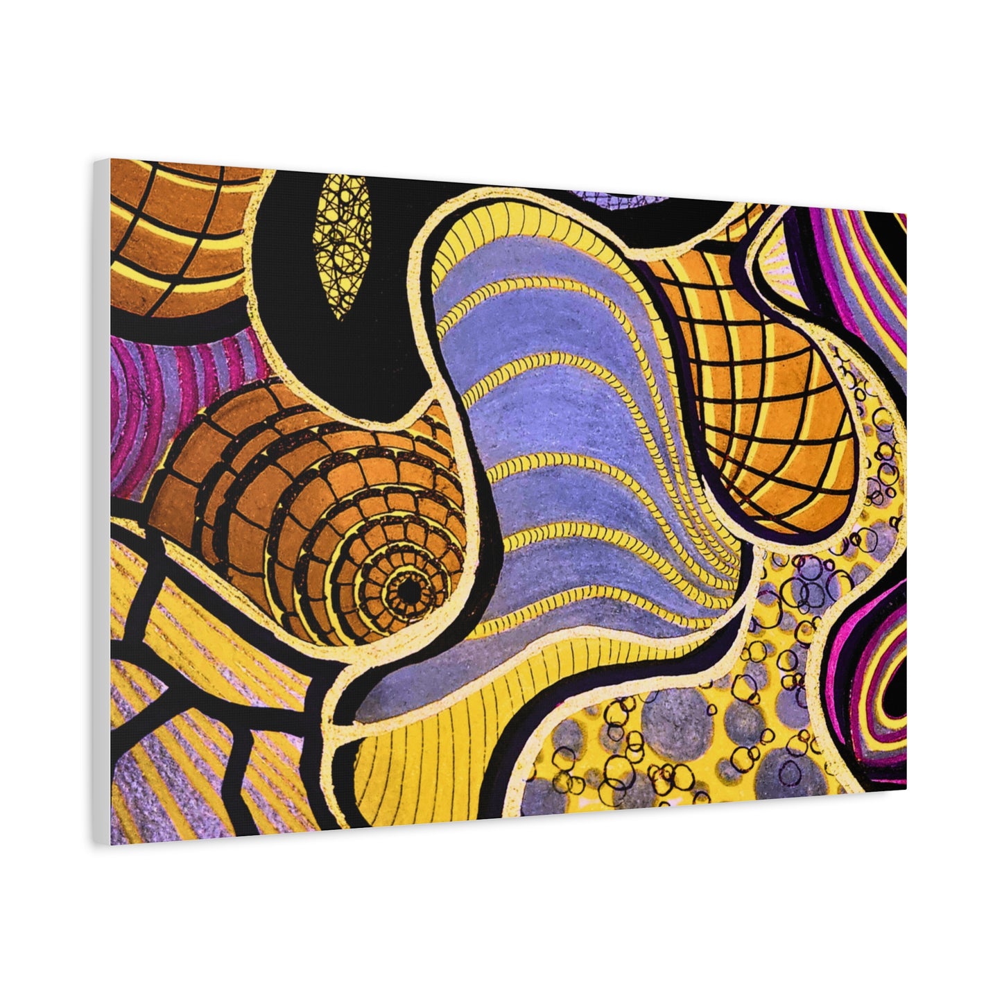 Abstract Gold & Purple Canvas Art