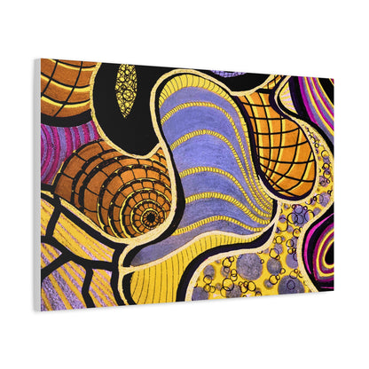 Abstract Gold & Purple Canvas Art