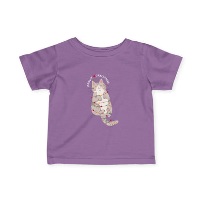 Infant Tee Cat Christmas