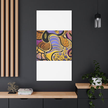 Abstract Gold & Purple Canvas Art