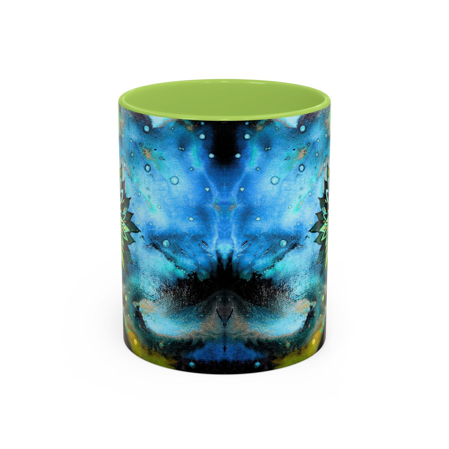 Blue Galaxy Floral Accent Coffee Mug — 11/15oz