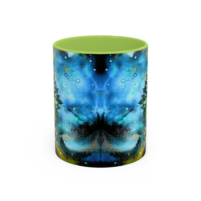 Blue Galaxy Floral Accent Coffee Mug — 11/15oz