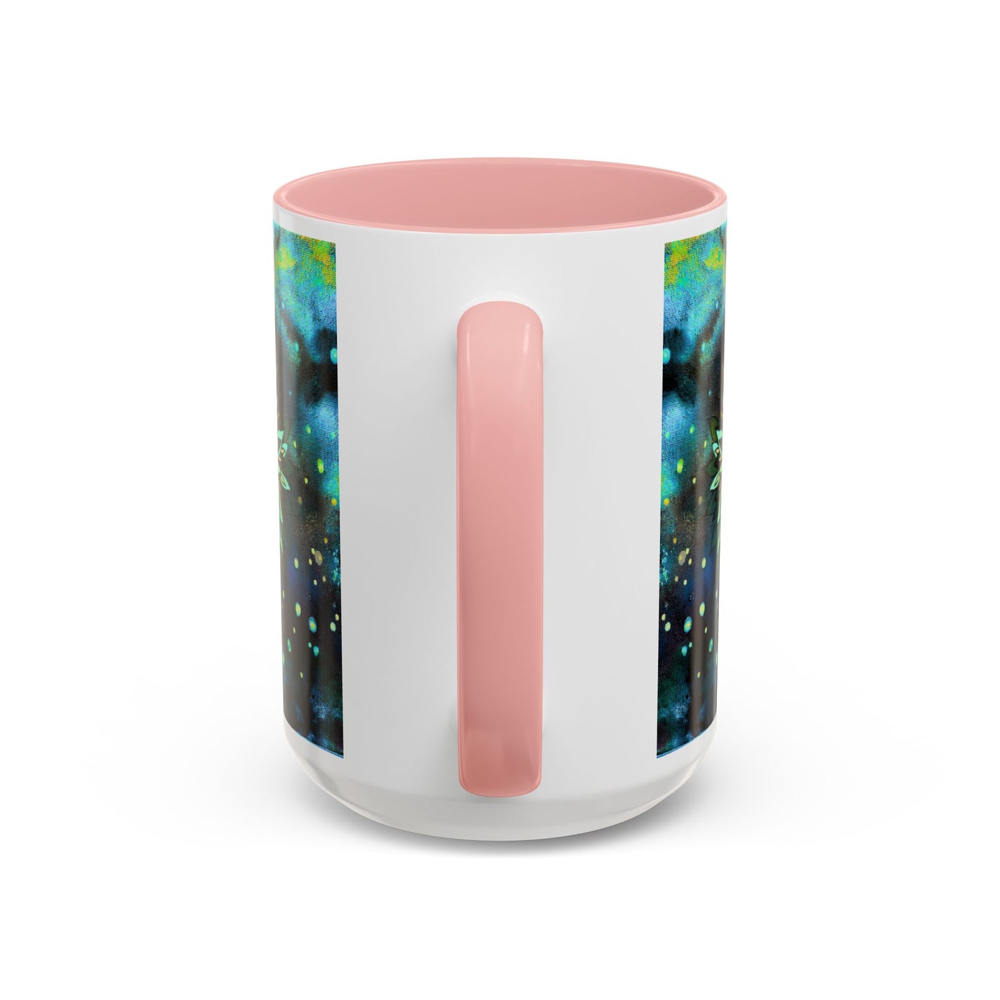 Blue Galaxy Floral Accent Coffee Mug — 11/15oz