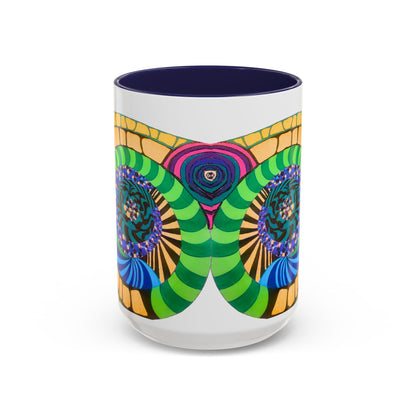 Psychedelic Spiral Accent Coffee Mug – Colorful Abstract Art 11/15oz