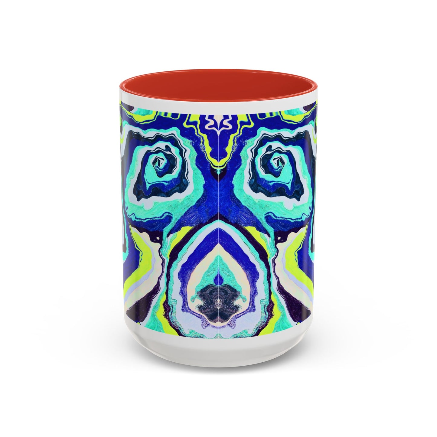 Abstract Blue Swirl Accent Coffee Mug