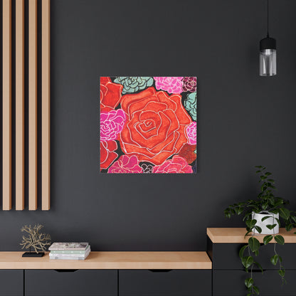 Bold Rose Floral Canvas Print