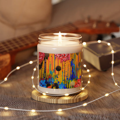 Artistic Floral Soy Candle