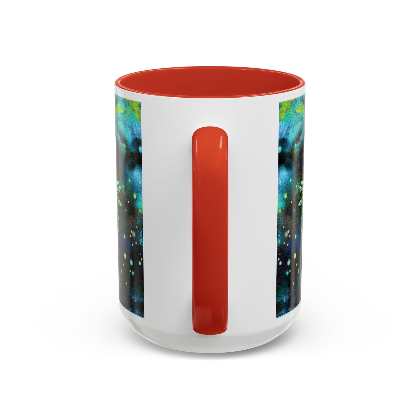 Blue Galaxy Floral Accent Coffee Mug — 11/15oz