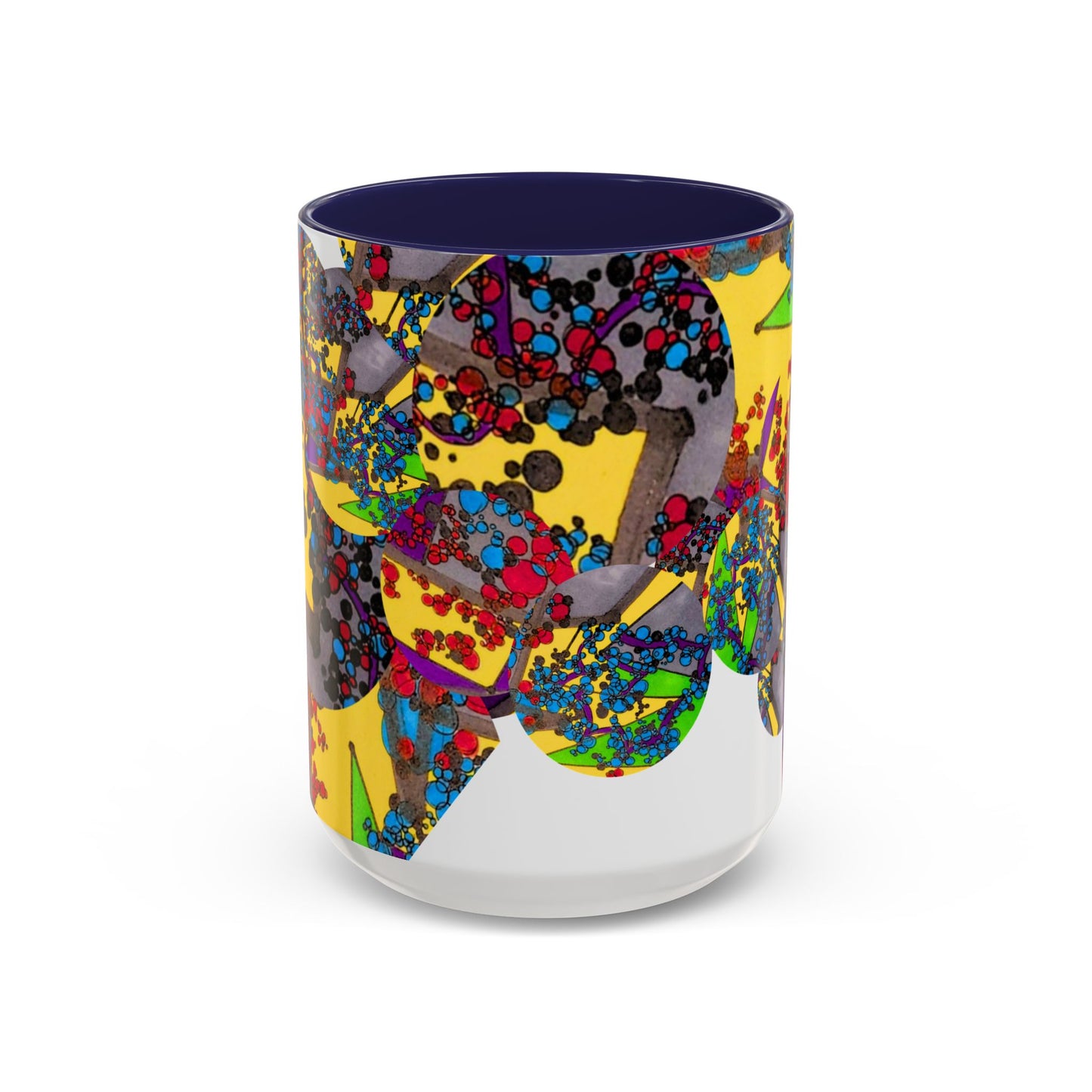 Abstract Colorburst Accent Coffee Mug — Vibrant Pop Art Design