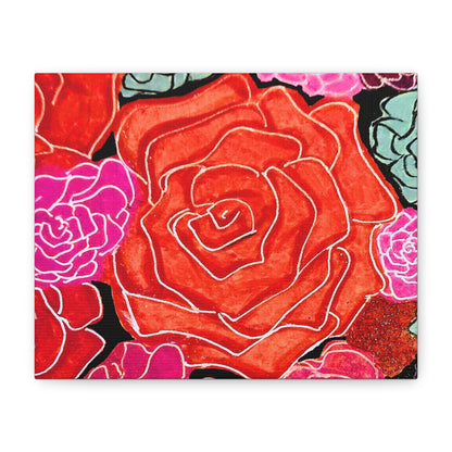 Bold Rose Floral Canvas Print