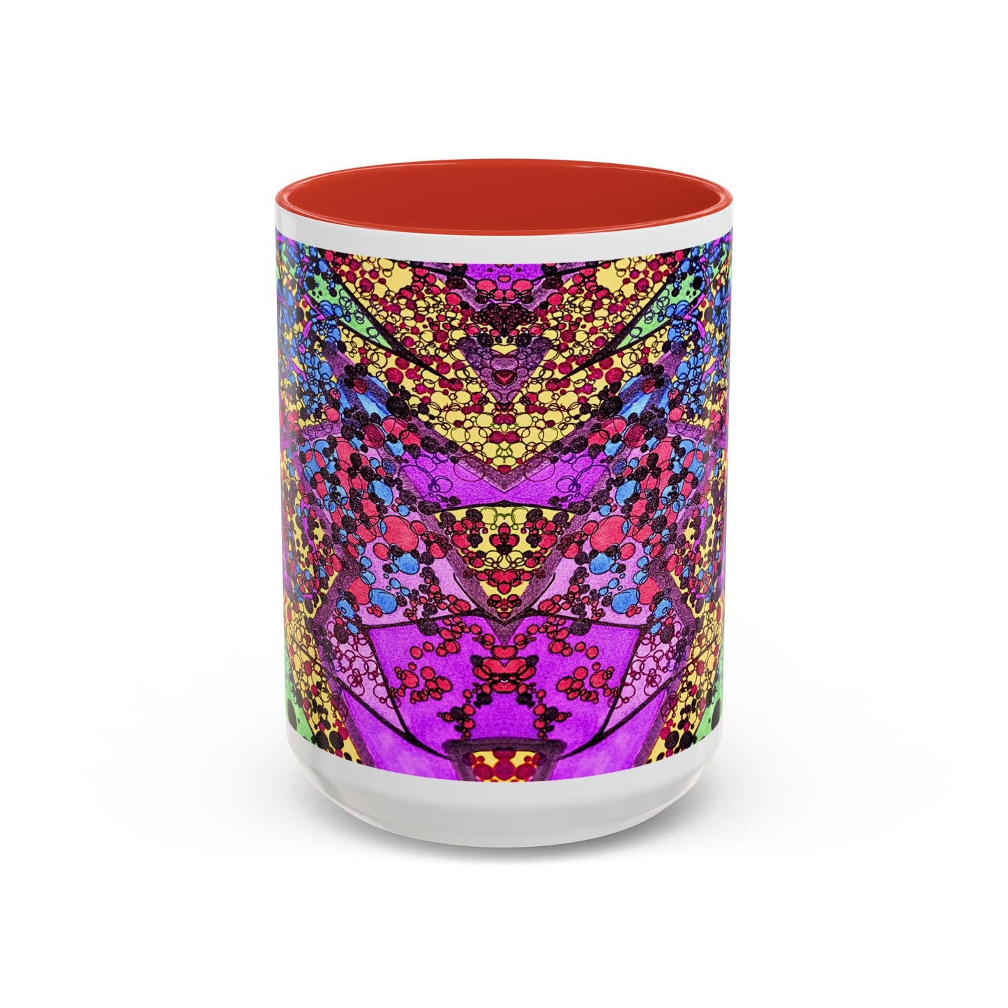 Vibrant Psychedelic Accent Coffee Mug – Colorful Abstract Art (11/15oz)
